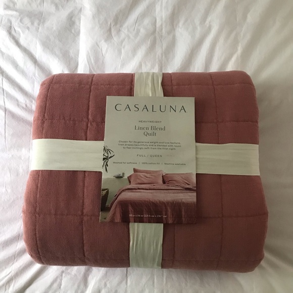 Casaluna Other - casaluna linen/cotton quilt rose pink full/queen nwt